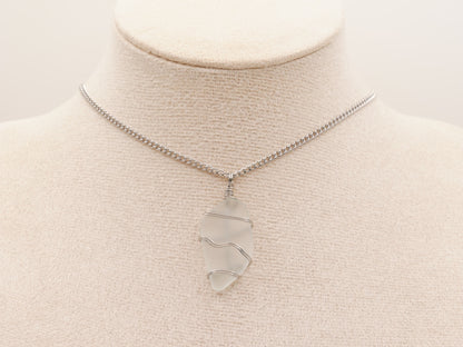 WHITE SEA GLASS | Halskette